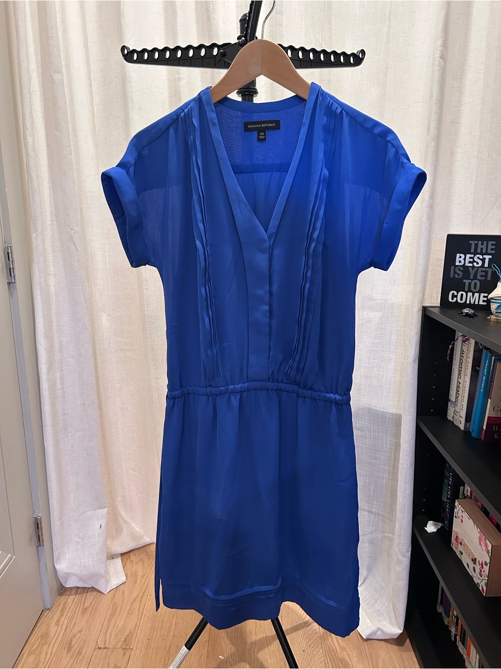 Banana Republic Cobalt Blue V-Neck Short Sleeve Tunic